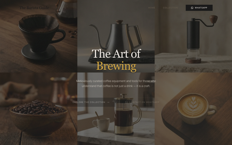 The Barista Guide website, built by Solutions Temple