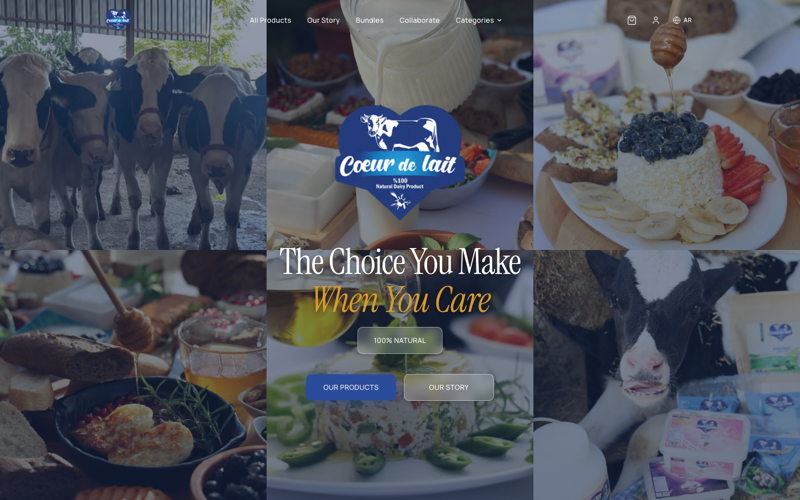 Coeur de Lait website, built by Solutions Temple